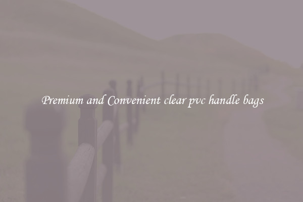 Premium and Convenient clear pvc handle bags