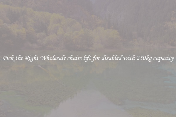 Pick the Right Wholesale chairs lift for disabled with 250kg capacity
