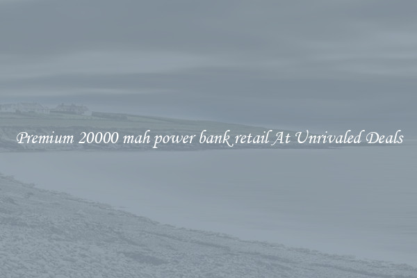 Premium 20000 mah power bank retail At Unrivaled Deals