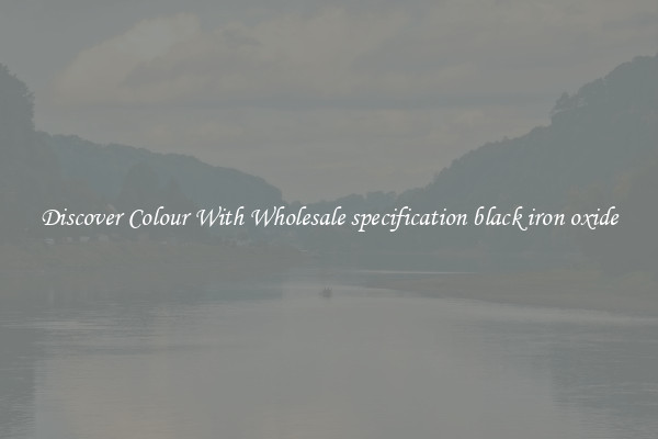 Discover Colour With Wholesale specification black iron oxide