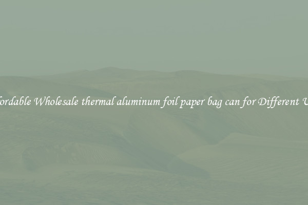 Affordable Wholesale thermal aluminum foil paper bag can for Different Uses 