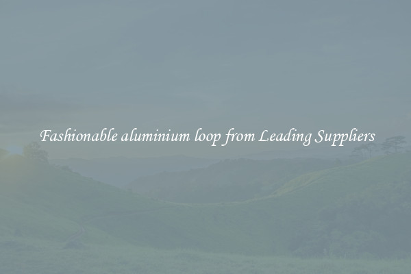 Fashionable aluminium loop from Leading Suppliers