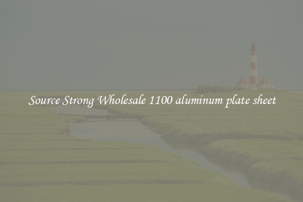 Source Strong Wholesale 1100 aluminum plate sheet