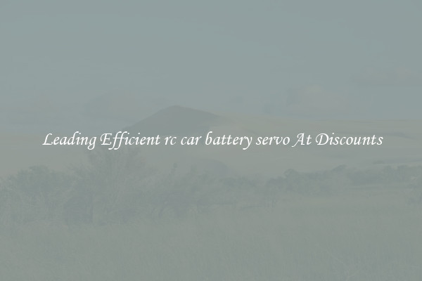 Leading Efficient rc car battery servo At Discounts