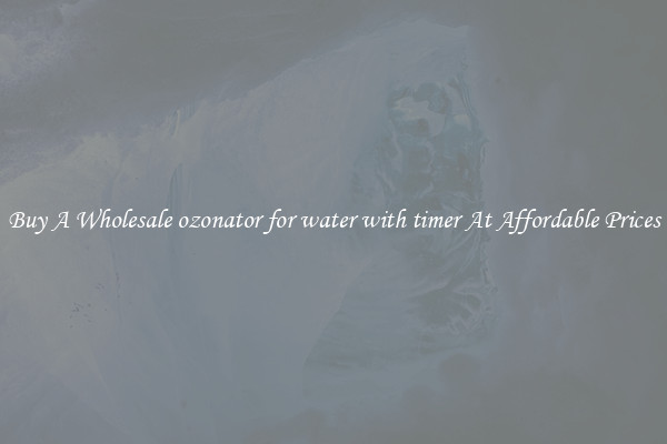 Buy A Wholesale ozonator for water with timer At Affordable Prices
